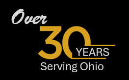 A logo that says over 30 years serving ohio