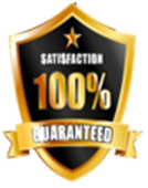 Three logos for same day service emergency services and satisfaction guaranteed