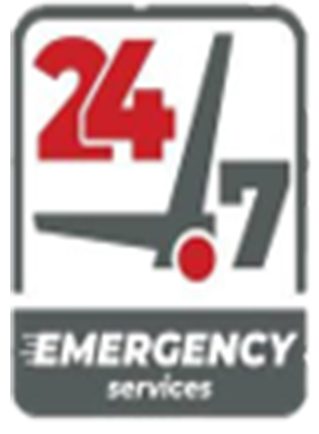 Three logos for same day service emergency services and satisfaction guaranteed