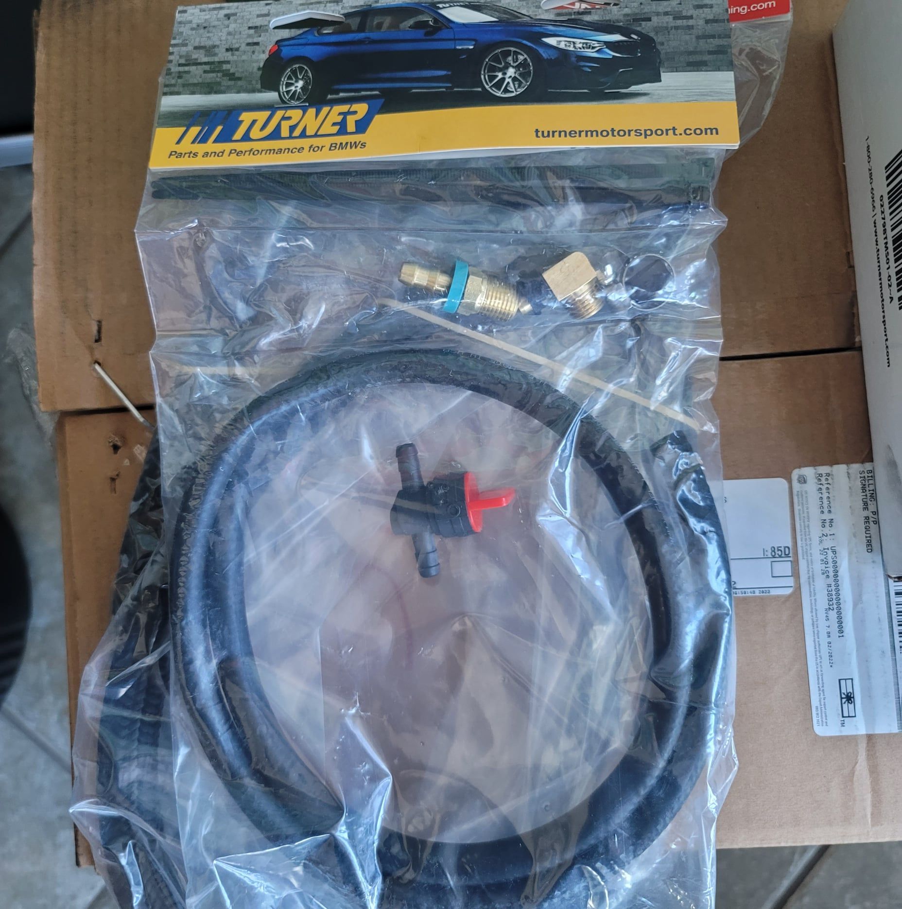 A package with a picture of a car and the word turner on it