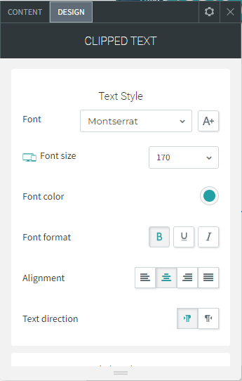 A screenshot of a clipped text editing window