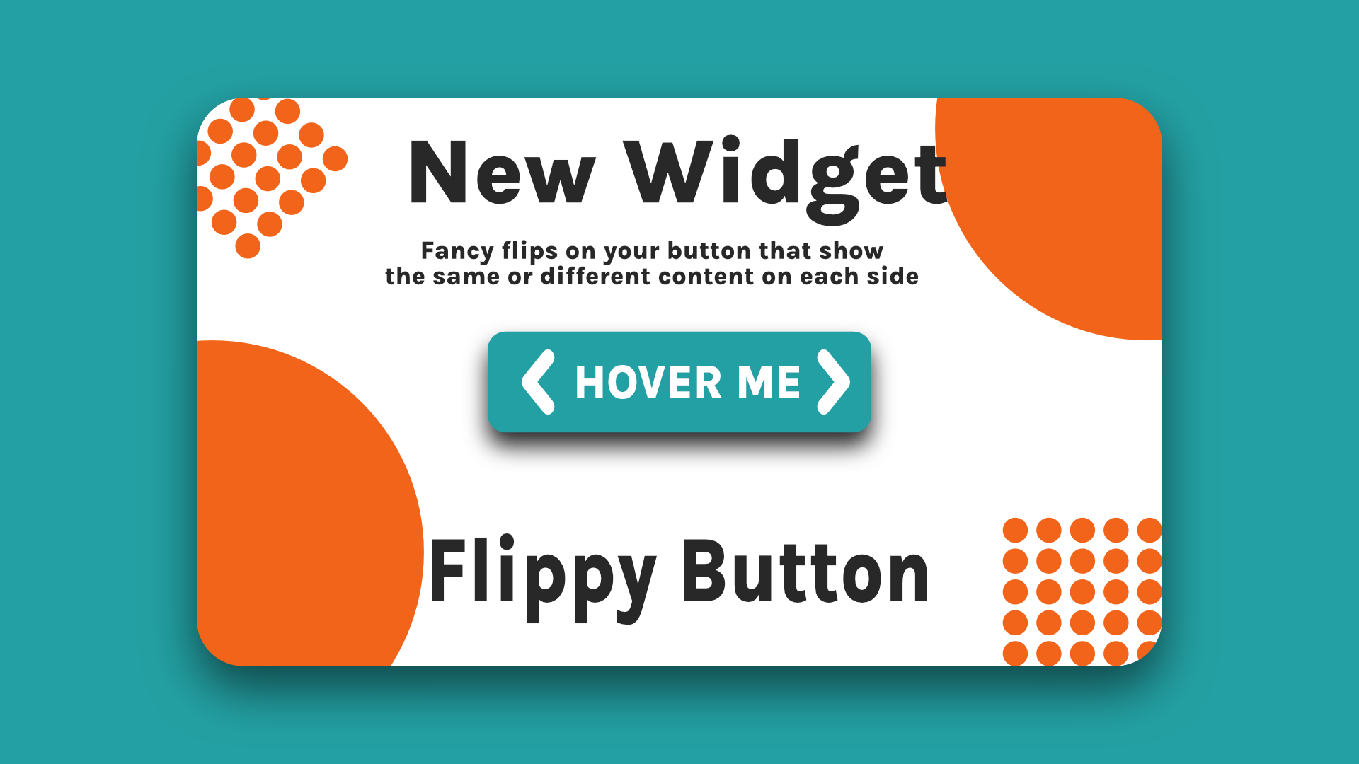 a card with a button that says hover me on it