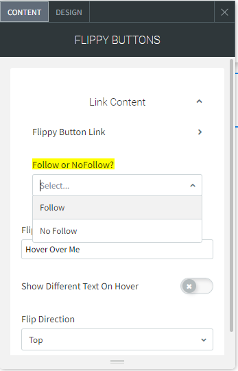 A computer screen shows a screenshot of a program called flippy buttons.