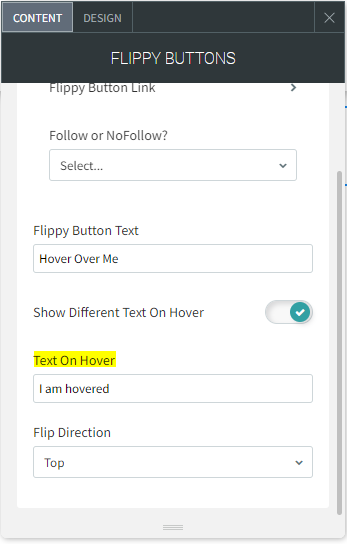 A screenshot of the flippy buttons app on a phone.