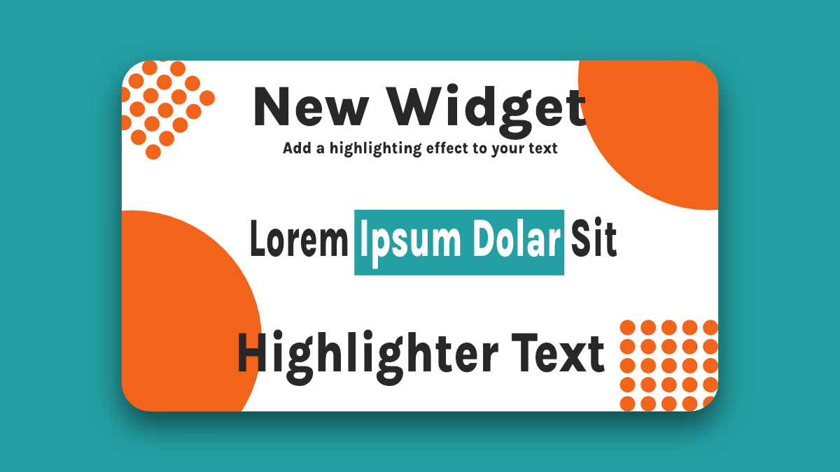 Duda Widget | Highlighter Text