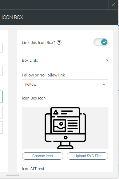 A screenshot of an icon box with a computer icon.