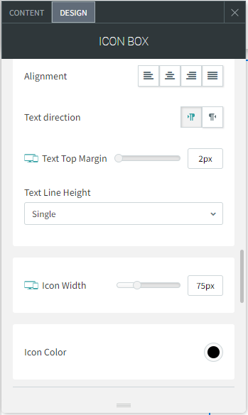 A screenshot of the icon box app on a phone.
