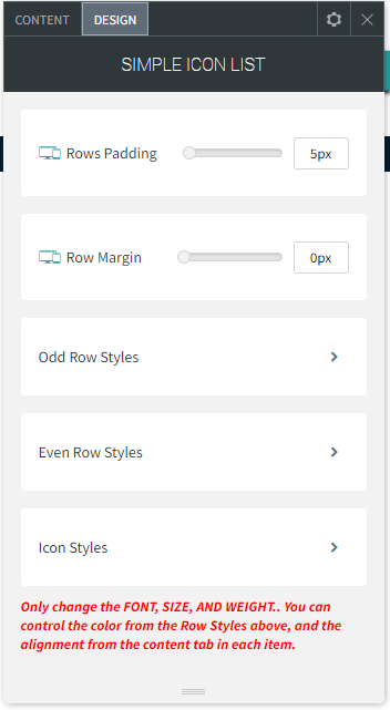 A screenshot of a simple icon list on a computer.