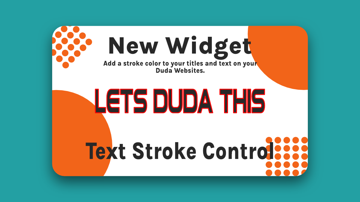 Duda Widget | Stroke Control Text