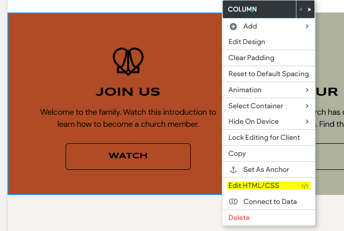 A screenshot of a website that says join us