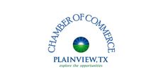 A logo for the chamber of commerce in plainview , tx