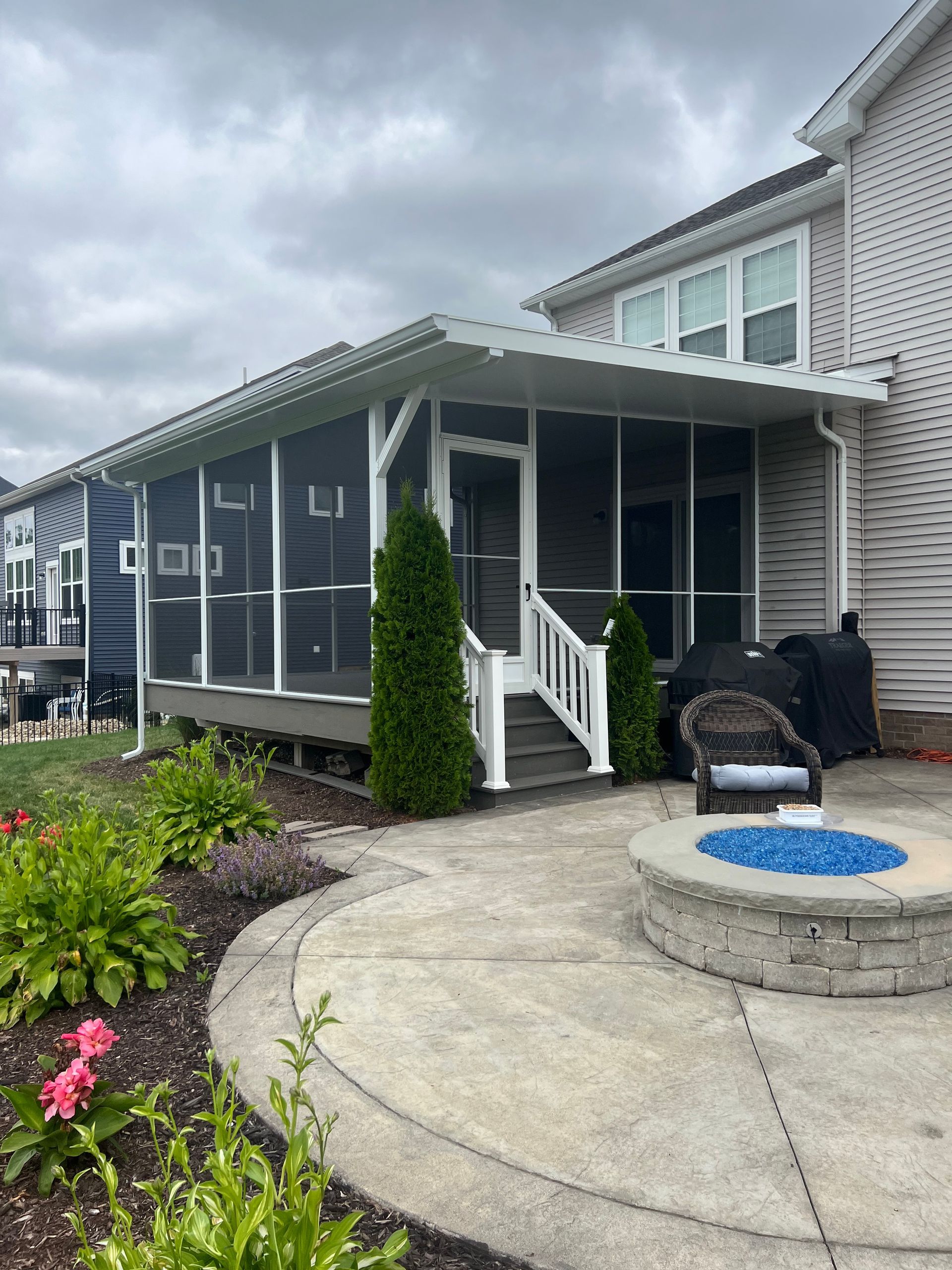Silver Metal Awning — Wickliffe, OH — Chuck’s Aluminum Products