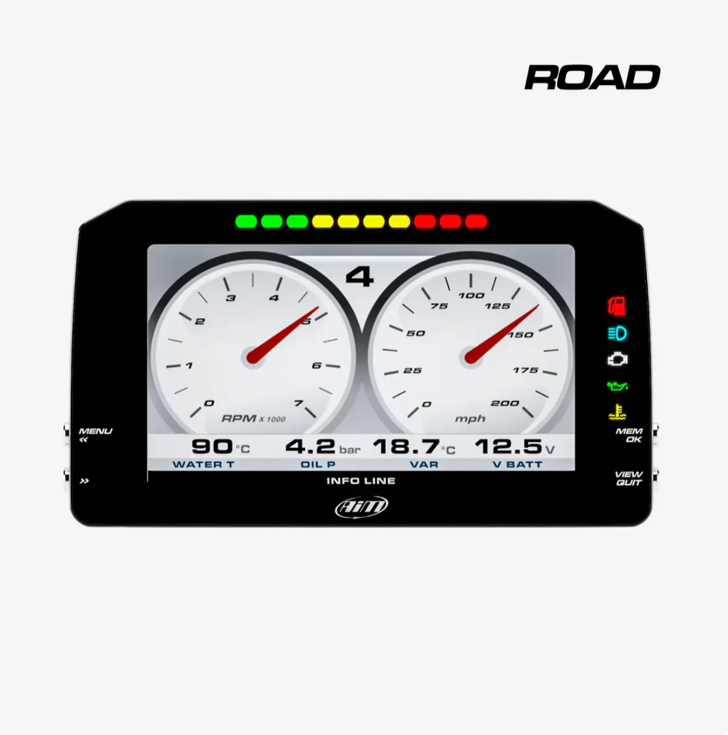 AiM MXP 1.3 Strada Racing Monitor (6-inch Color Display, Race Icons Edition)