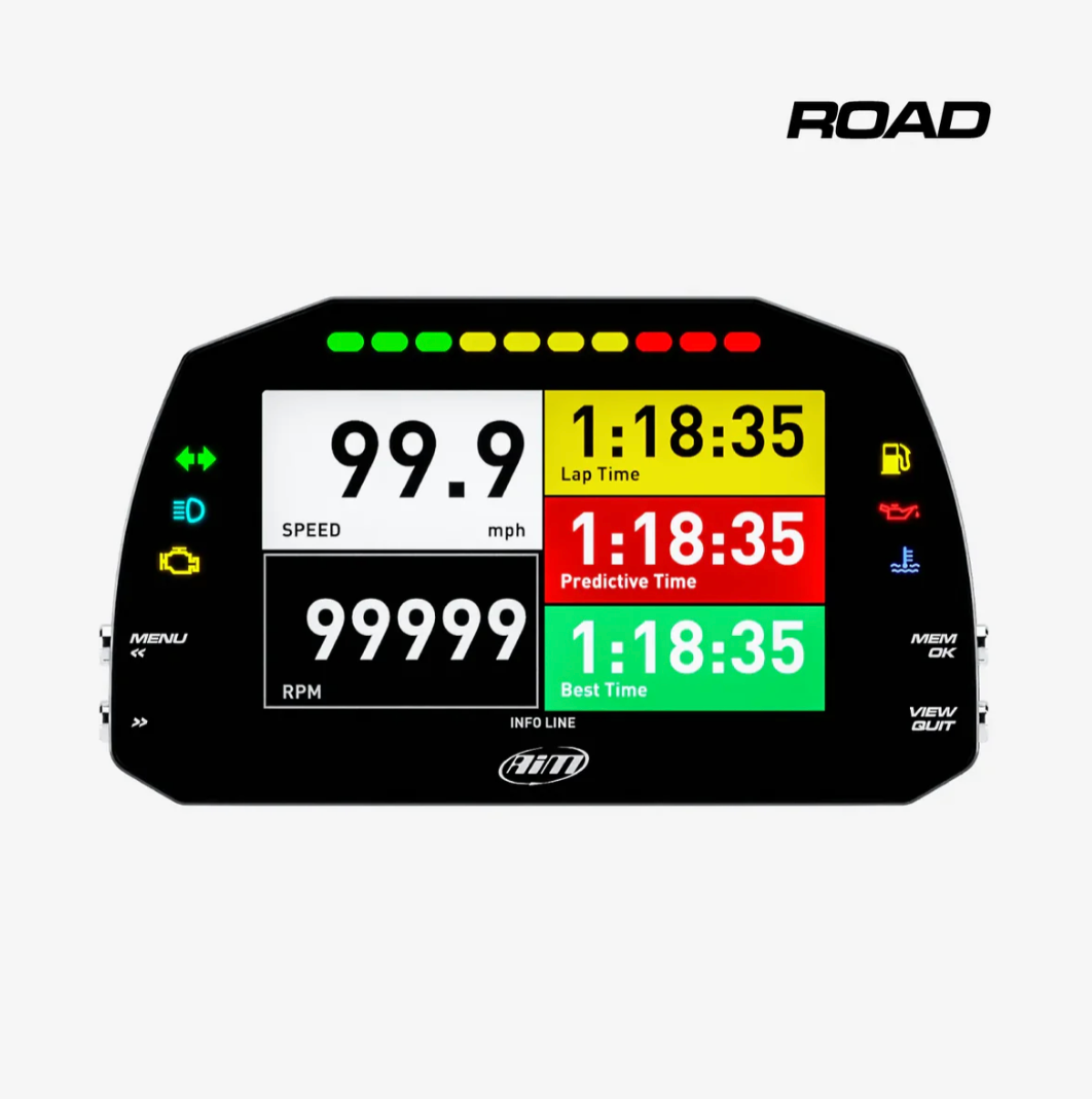 AiM MXS 1.3 Strada Racing Monitor (5-inch Color Display, Race Icons Edition)