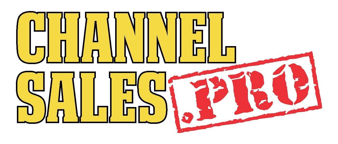 A yellow and red logo for channel sales pro