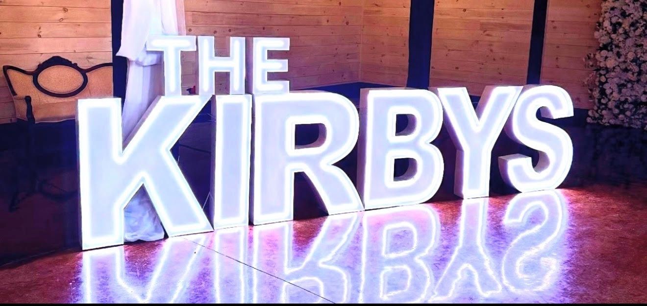 Lit-up letters spelling 