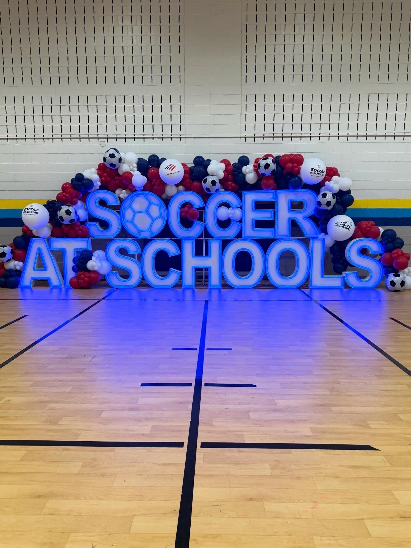 A balloon display with a 