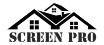 Logo of "SCREEN PRO" with a house graphic.