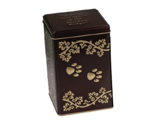 Gold Paw Print Urn