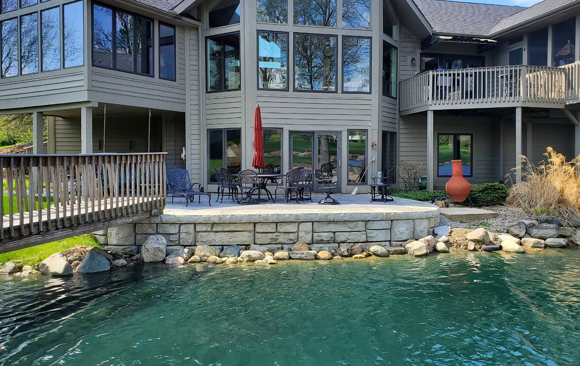 Pool landscaping by Harlow Enterprises Incorporated