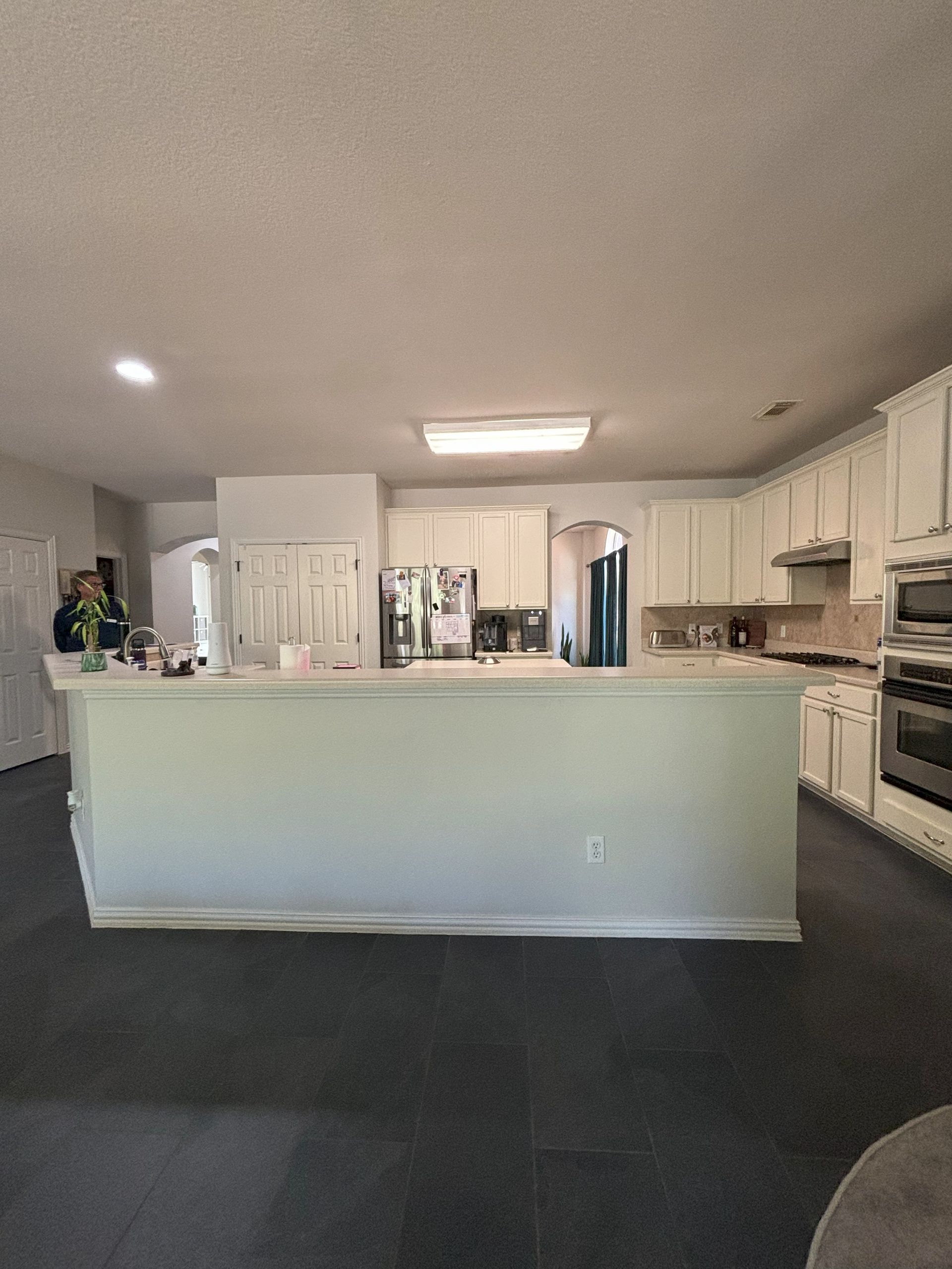 Back of island with bartop