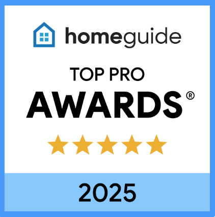 A logo for homeguide top pro awards in 2025