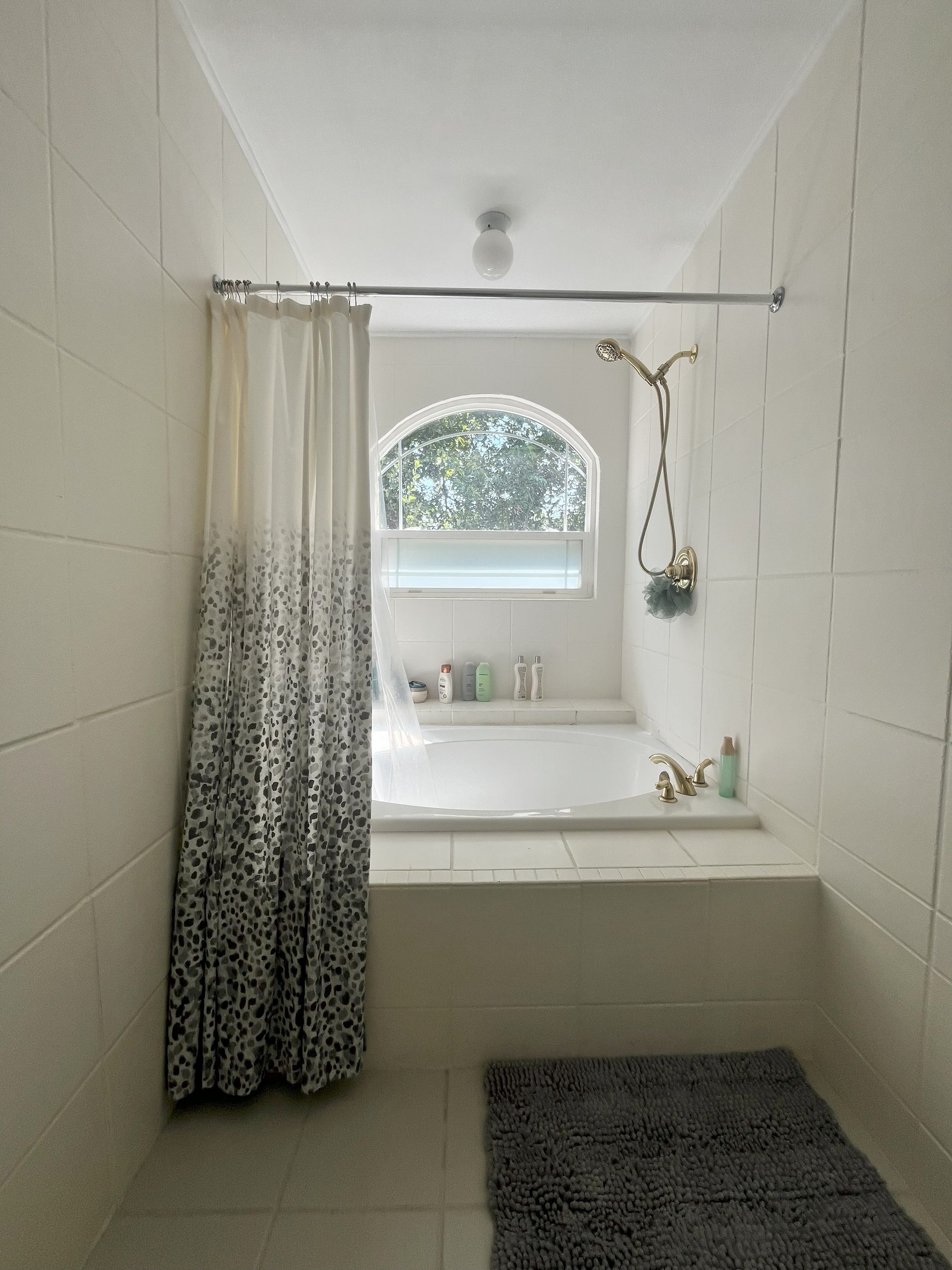garden tub converted to shower