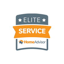 An elite service home advisor logo on a white background.