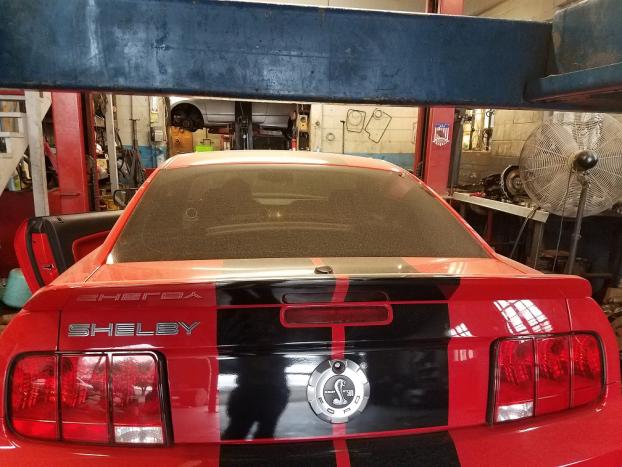 rear of the Shelby Mustang.