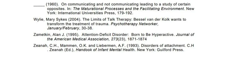 A page of a book titled the limits of talk therapy