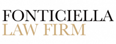 FONTCIELLA LAW FIRM logo in black and gold text on a white background