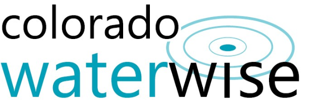 Colorado WaterWise logo: text with water drop rings.