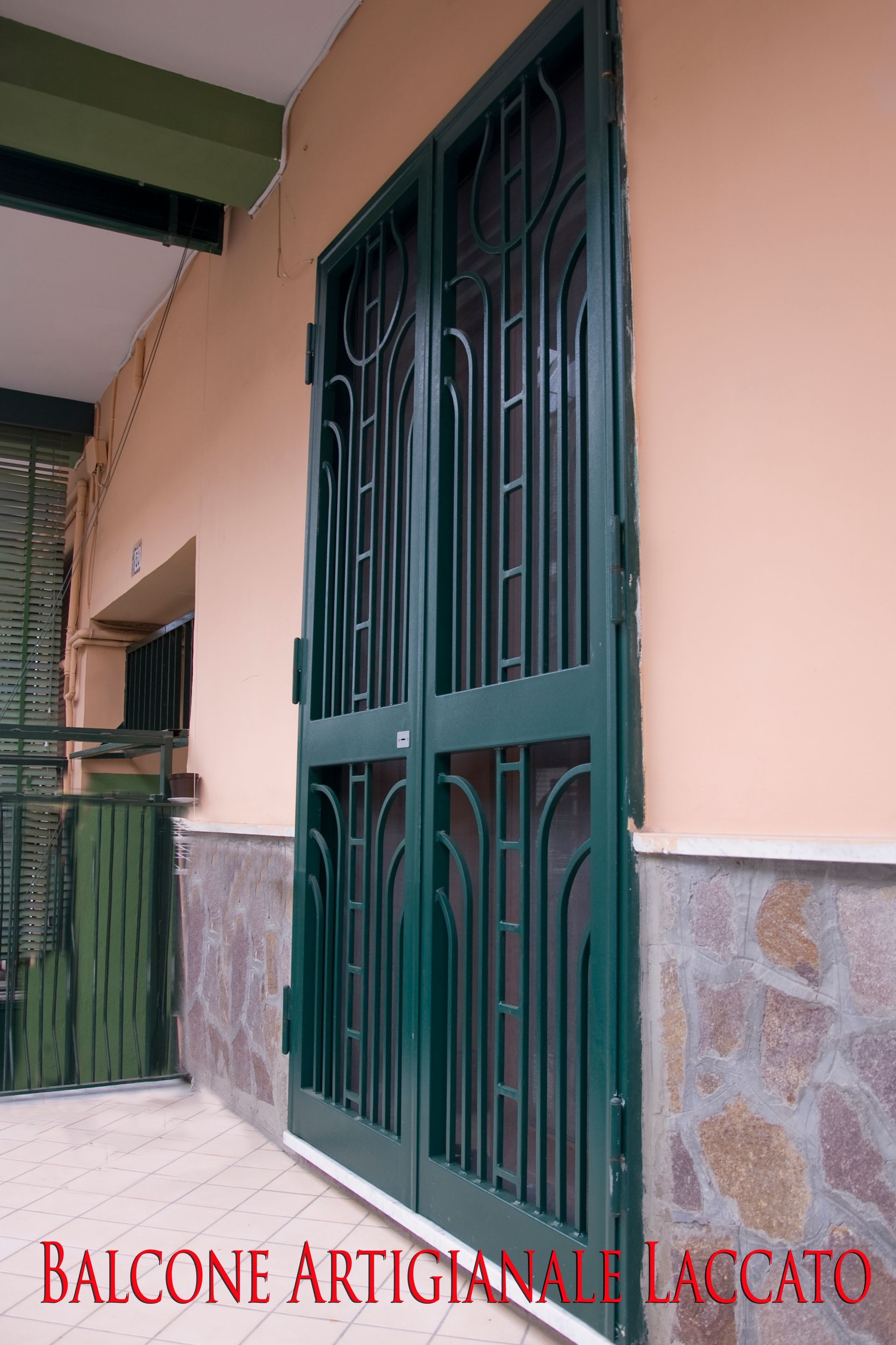 Porta finestra in ferro