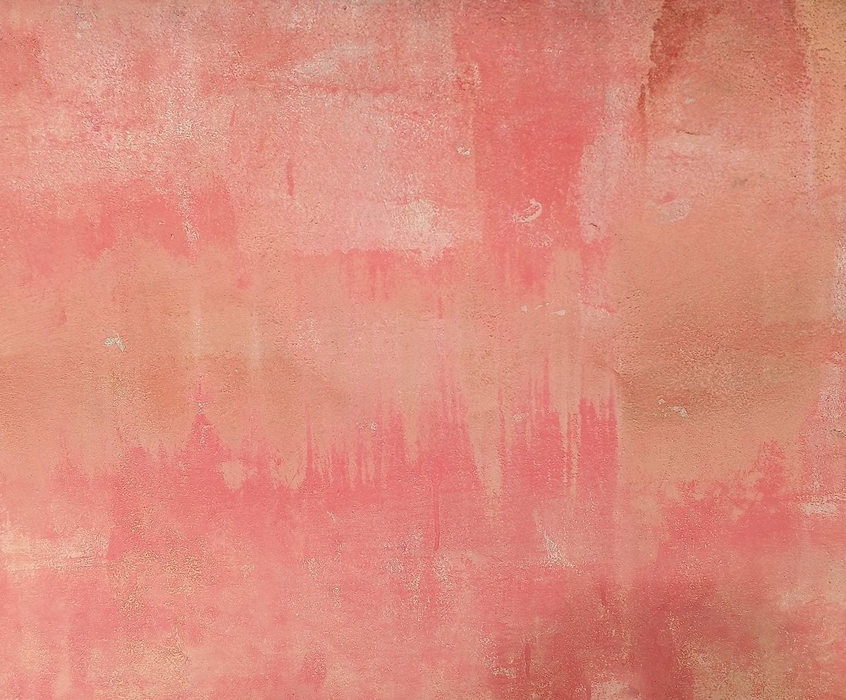 Pink and peach-colored abstract painted background with brushstroke textures and variations.