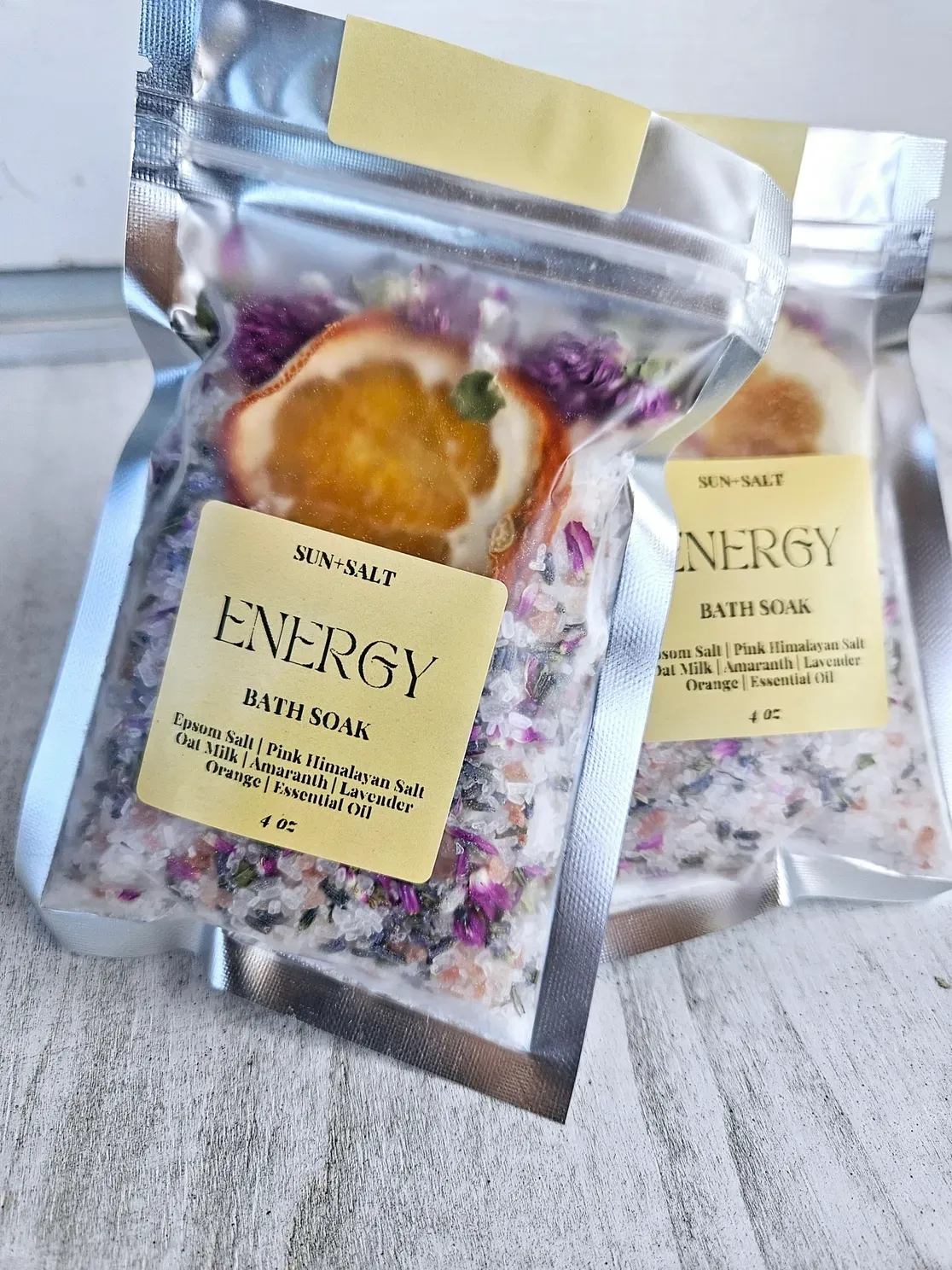 Energy Bath Soak: Single-Use Bath Salt