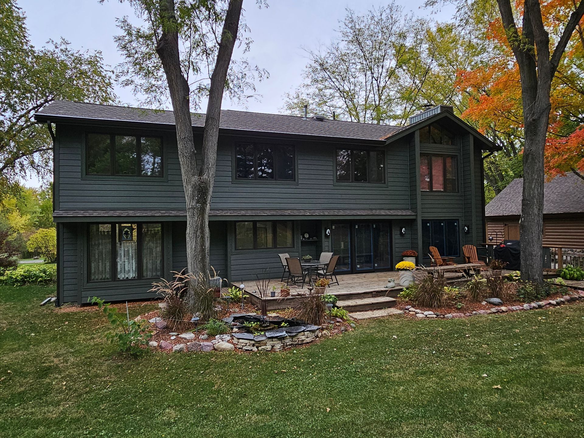 Black exterior window replacements in North Liberty Iowa