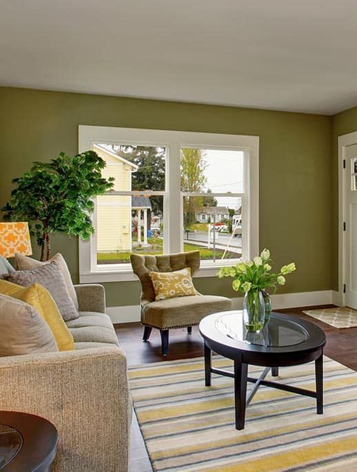 Double-hung vinyl windows installed on a Cedar Rapids home