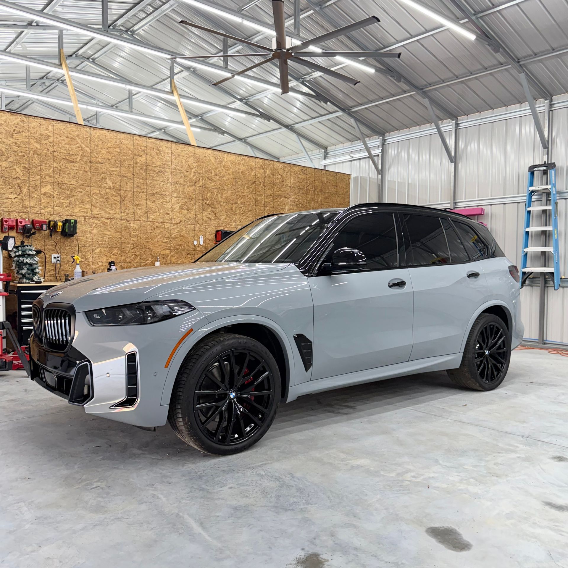 BMW receiving professional ceramic coating protection after paint correction at RydrDie!