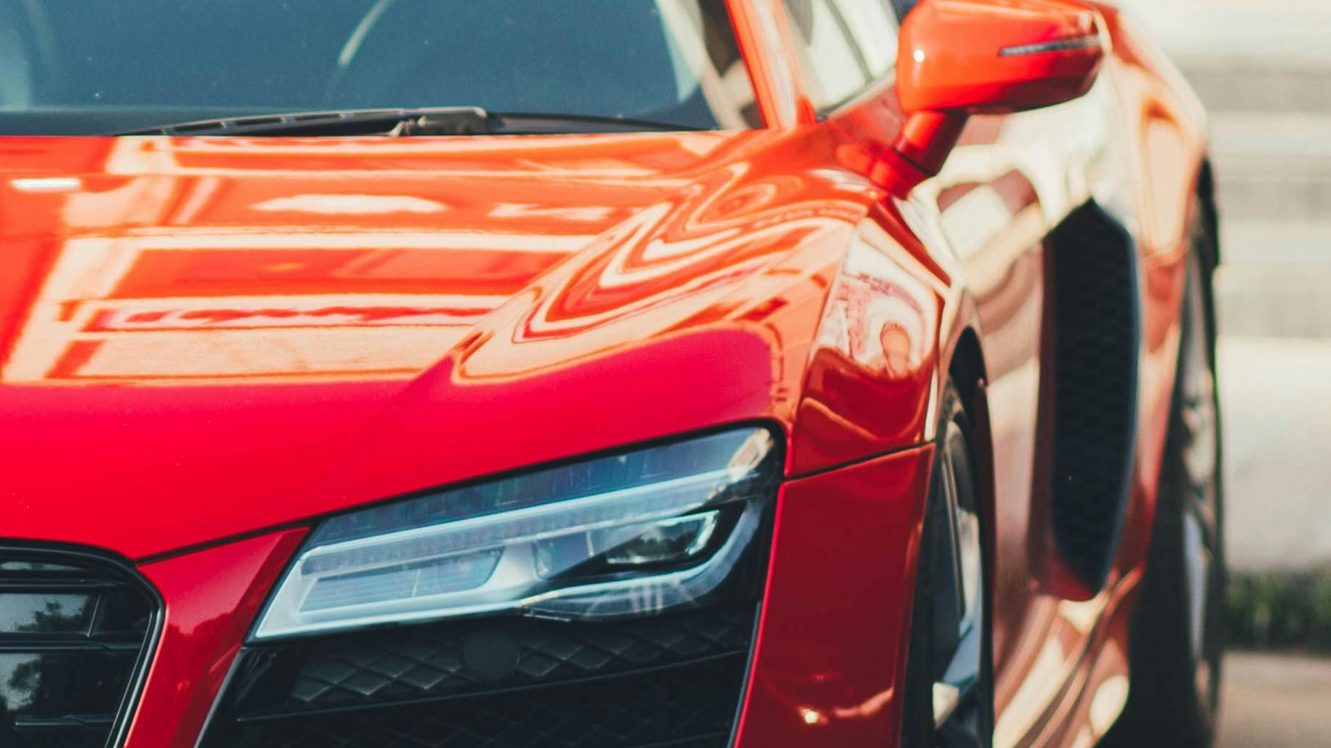 Audi R8 receiving professional paint correction with high-gloss finish and swirl removal at RydrDie Auto Detailing