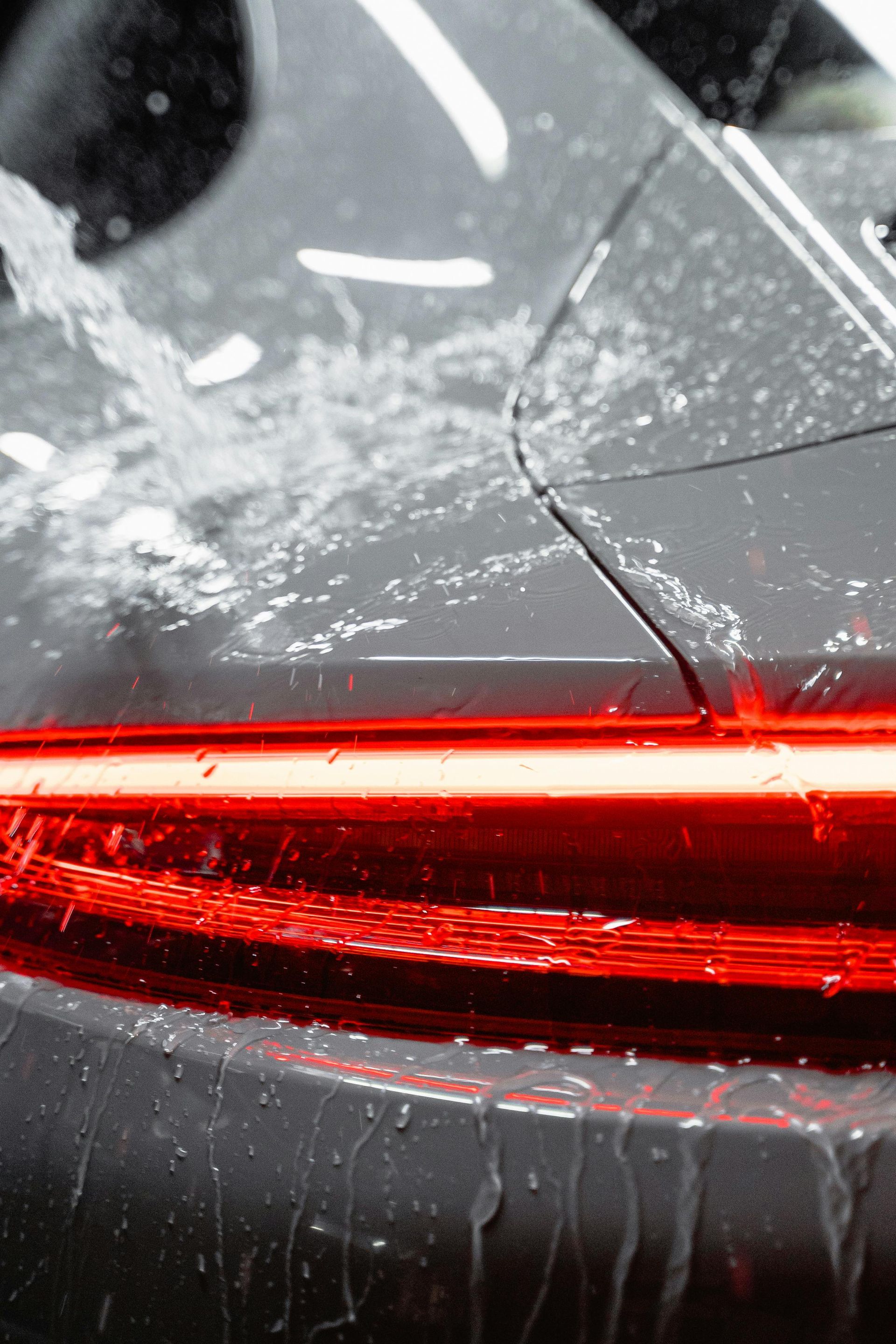 Hydrophobic ceramic coating causing water to bead on paint