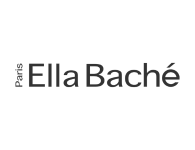 Logo Ella Baché Paris en police noire et grise.