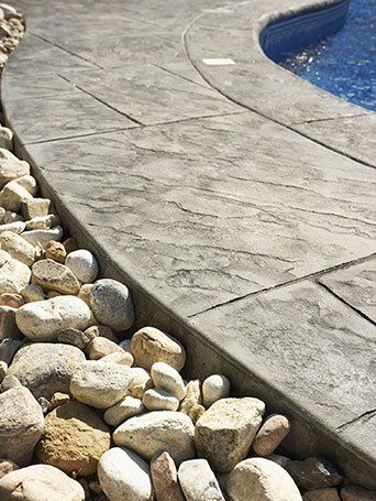 Concrete pool deck