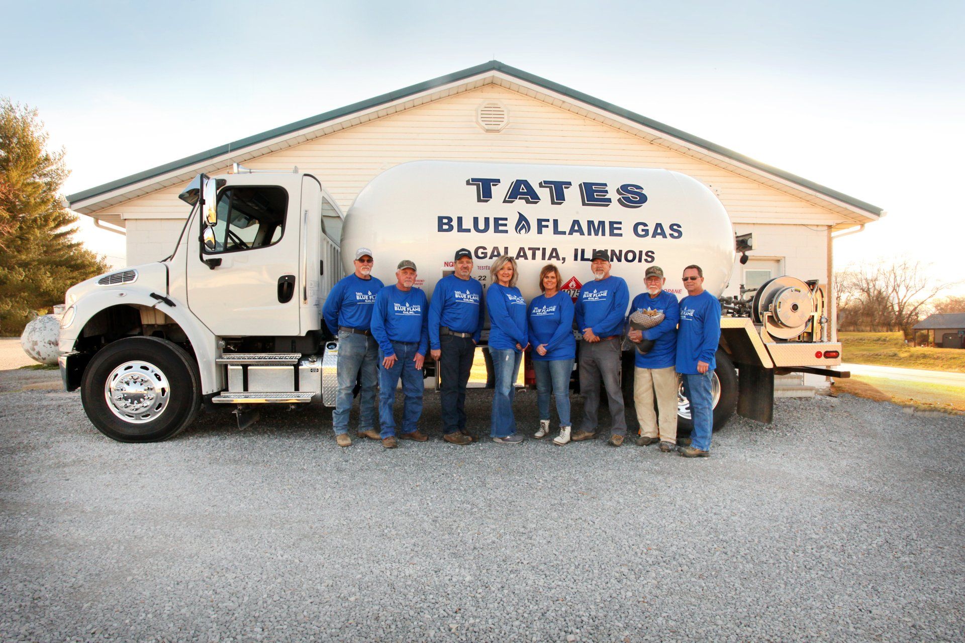 Tate's Blue Flame Gas team