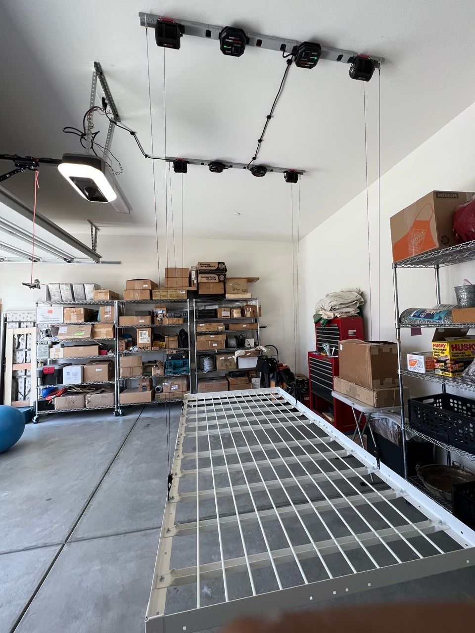 Motorized Garage Ceiling Rack