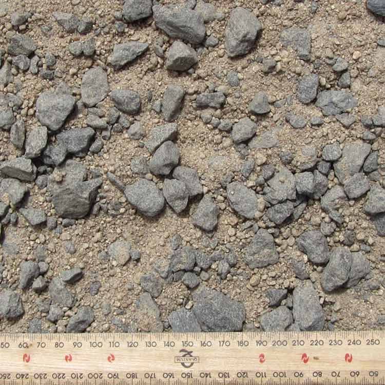 Gravel Aggregate Mix With Ruler at Bottom — Kuranda Landscape Supplies in Kuranda, QLD
