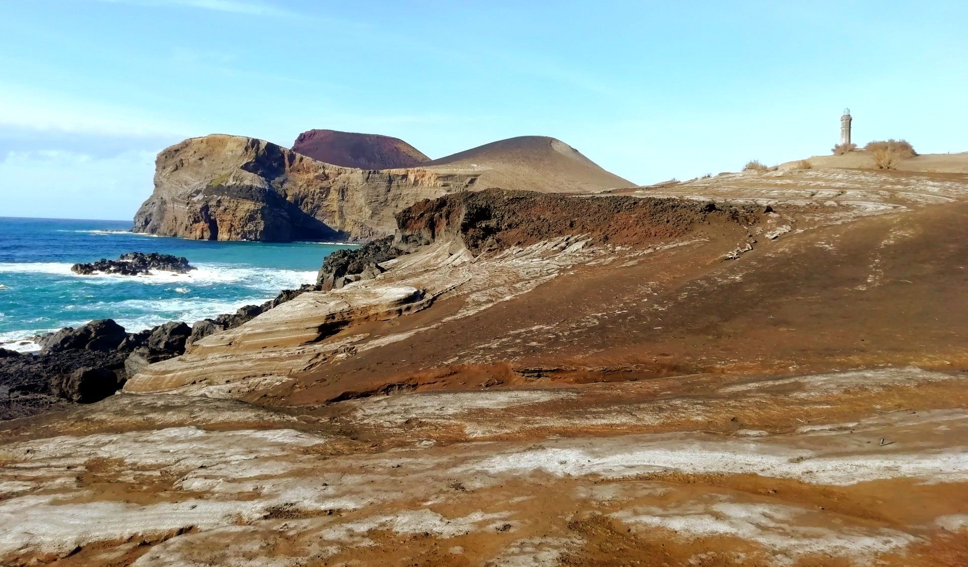 Visita ao Vulcão dos Capelinhos nas nossas Excursões, Tours e Visitas Guiadas de dia inteiro na ilha do Faial Açores.
