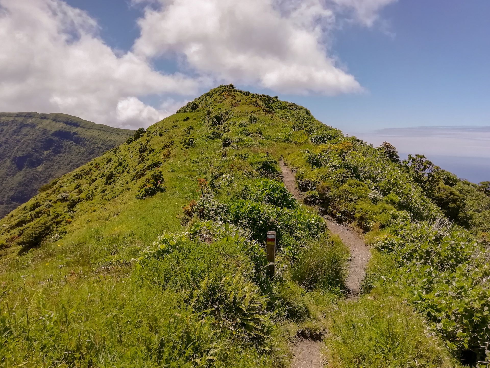 Caminhada, Trilho Volta à Caldeira do Faial,  ilha do Faial, Açores