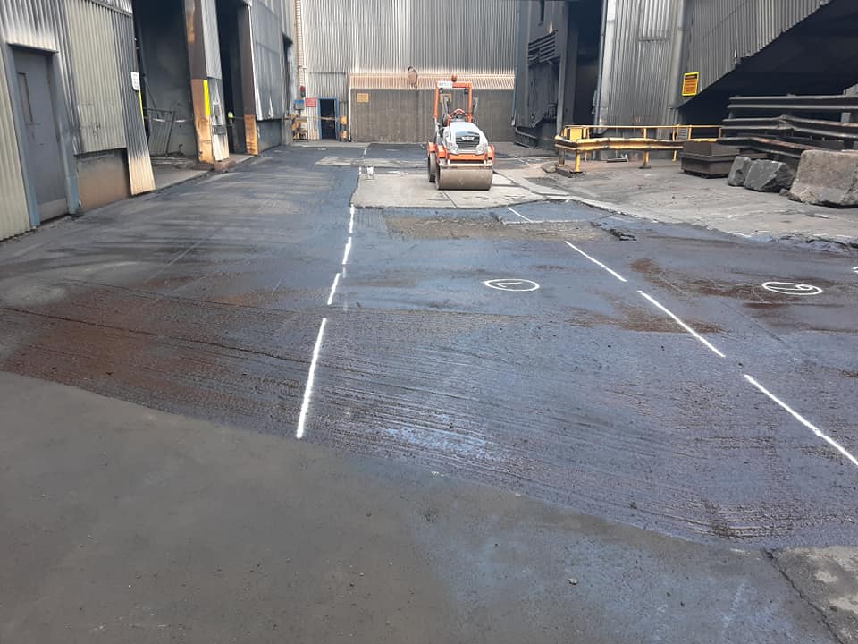 Re-Paving Industrial Courtyard — Asphalt Surfacing in Port Stephens, NSW