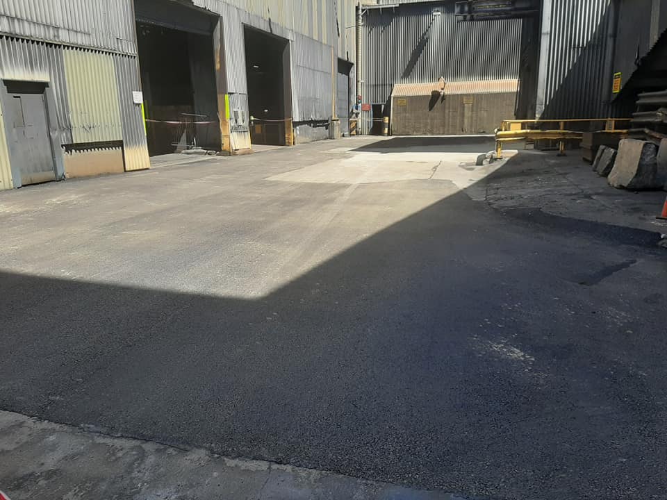 Industrial Driveway Patched Up — Asphalt Surfacing in the Hunter Valley, NSW