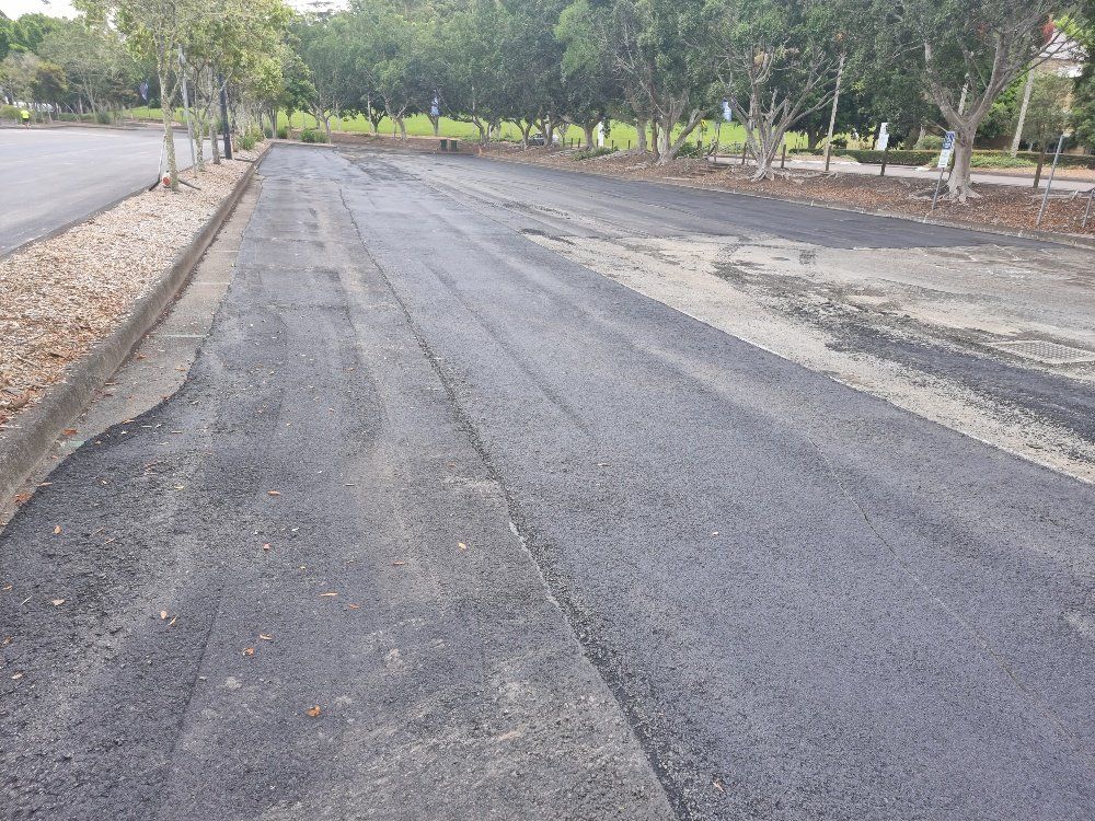 Empty Car Park Undergoing Repair Work — Asphalt Paving on the Mid North Coast, NSW